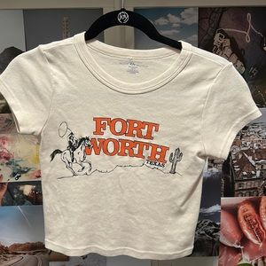 Brandy Melville Cropped Graphic Tee